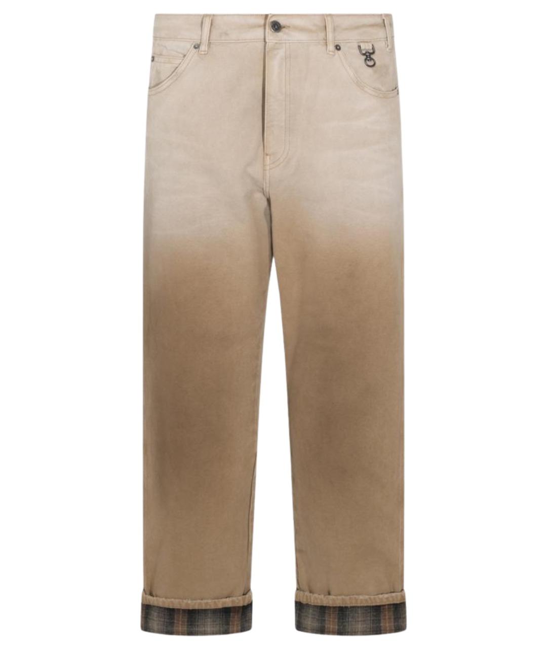 GOLDEN GOOSE Бежевые хлопковые повседневные брюки, фото 1