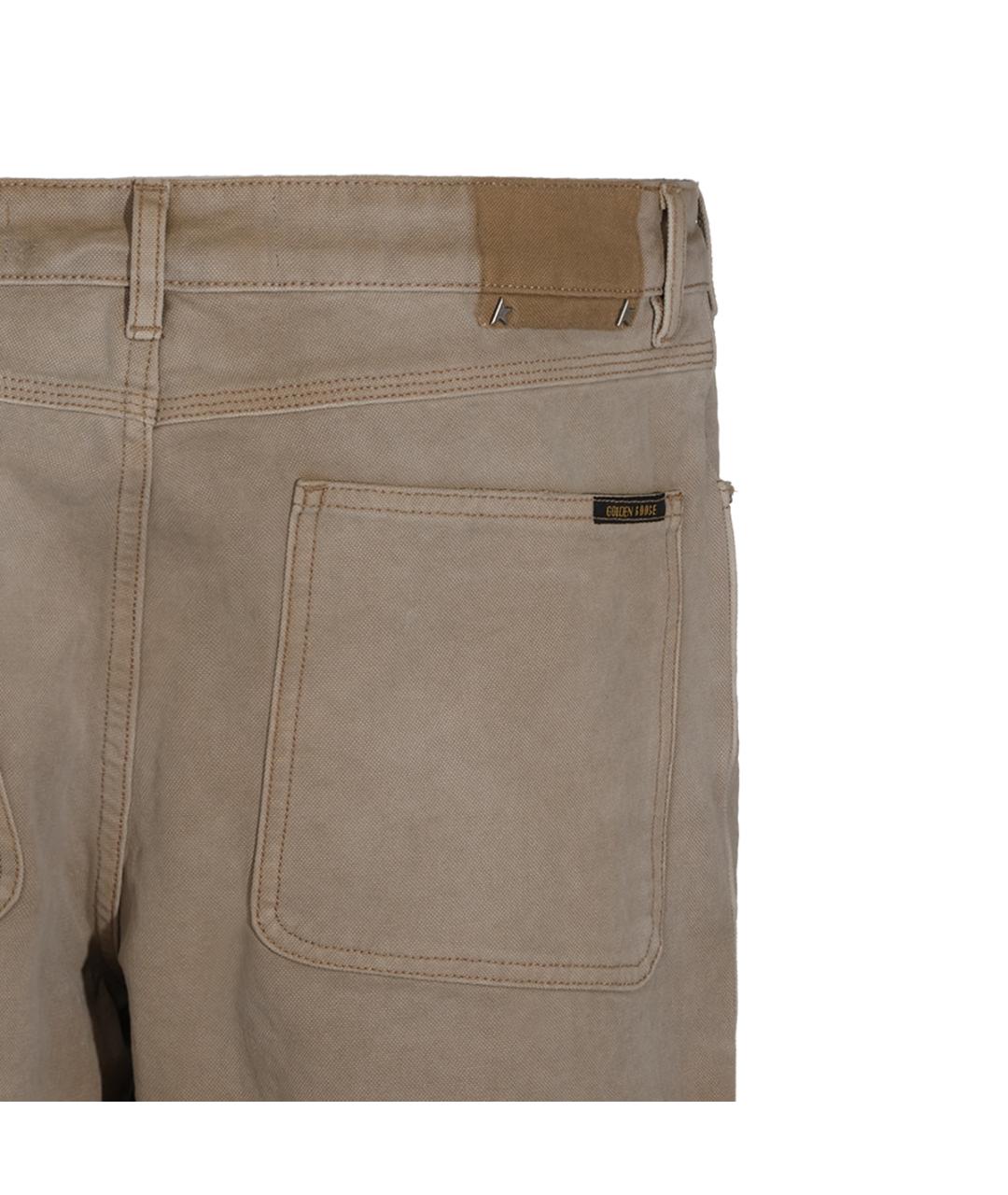 GOLDEN GOOSE Бежевые хлопковые повседневные брюки, фото 8