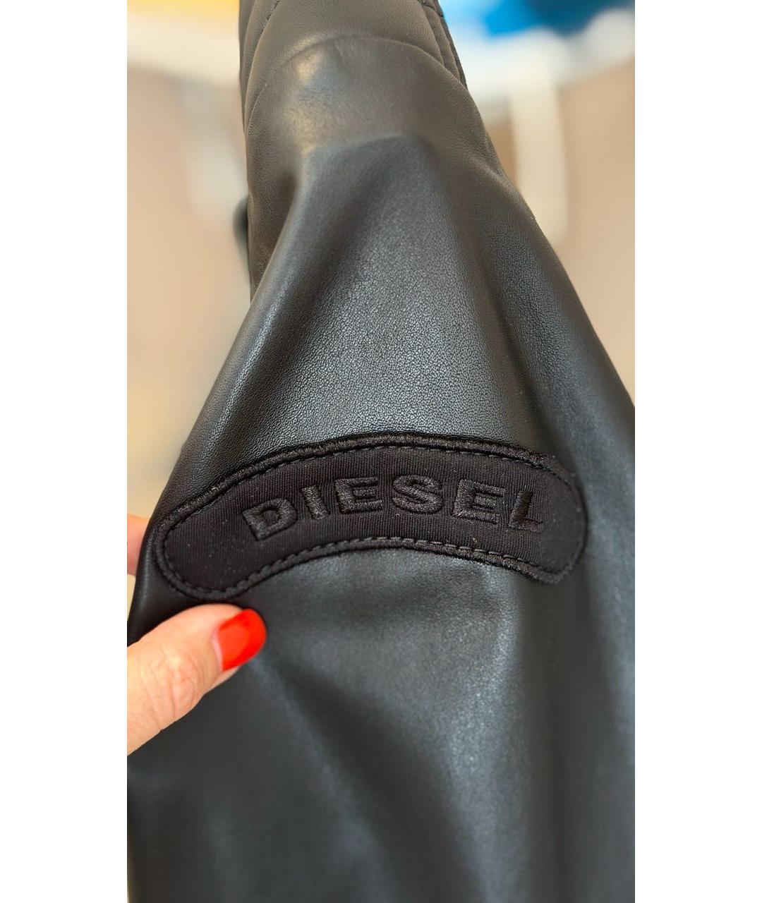 DIESEL Черная кожаная куртка, фото 5