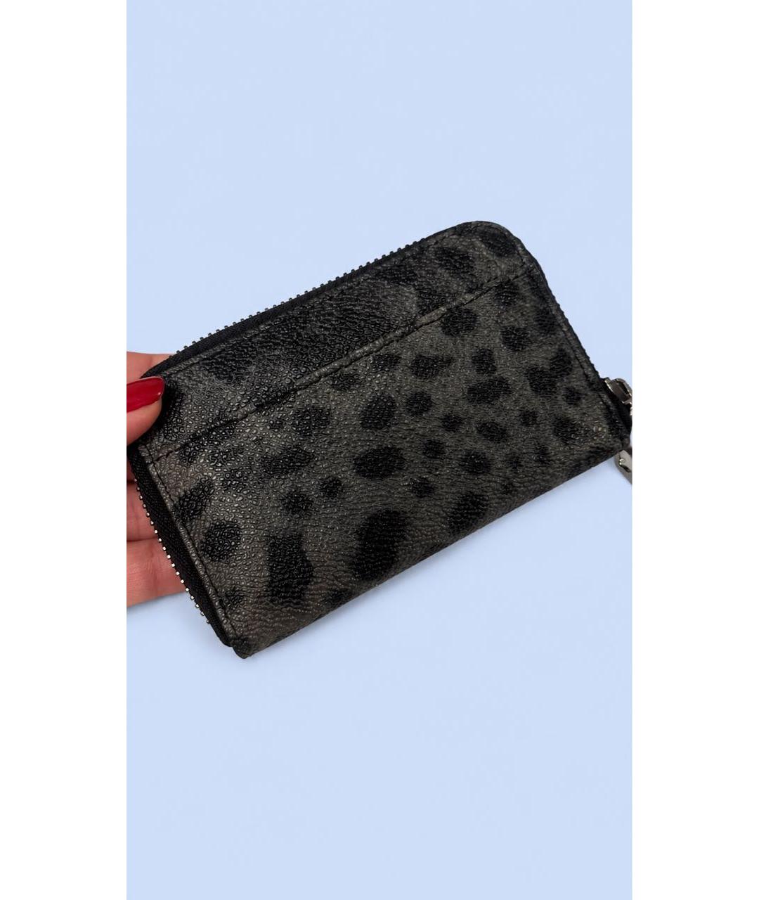 DOLCE&GABBANA Антрацитовый кожаный кошелек, фото 2