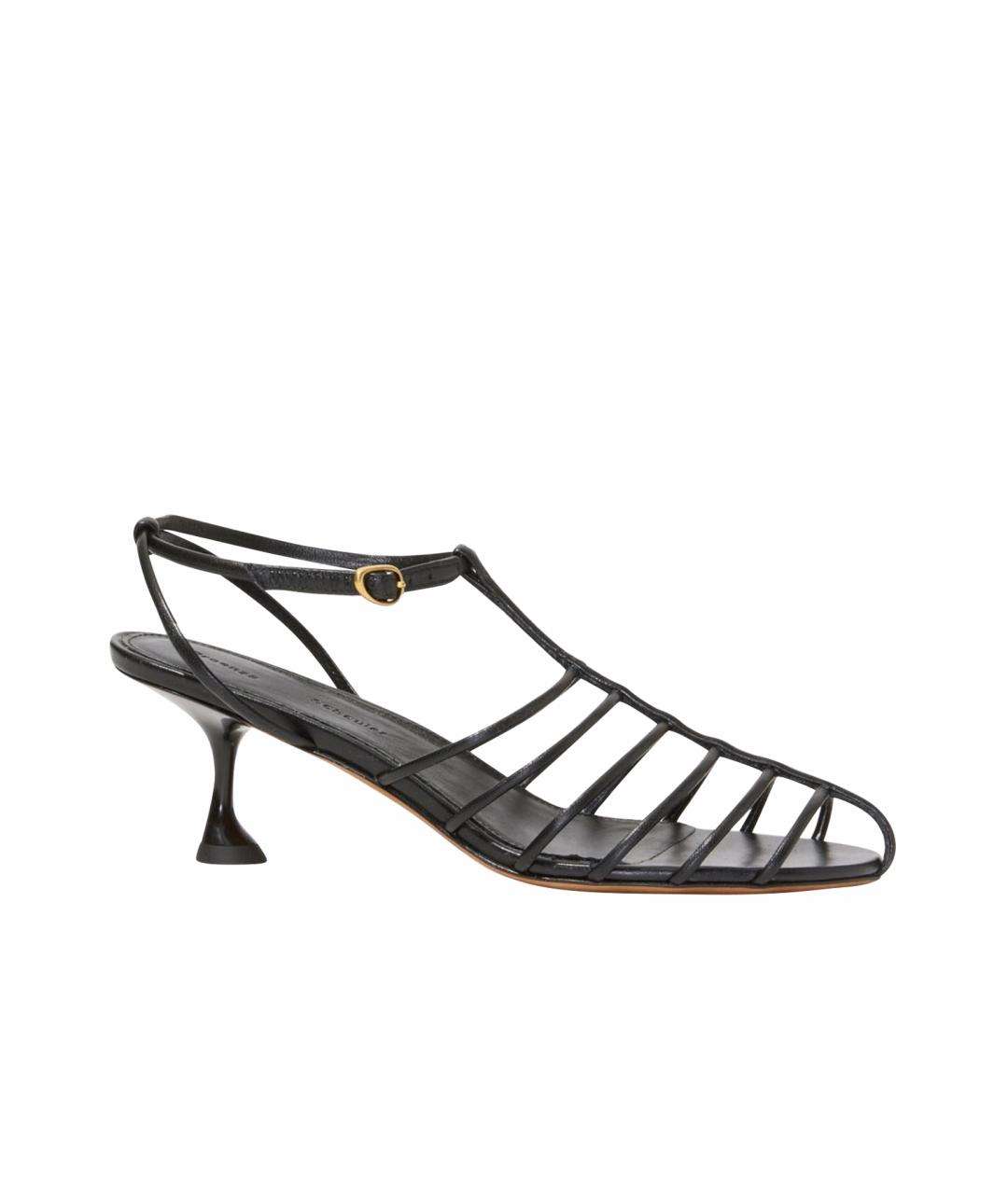 PROENZA SCHOULER Черные кожаные босоножки, фото 1