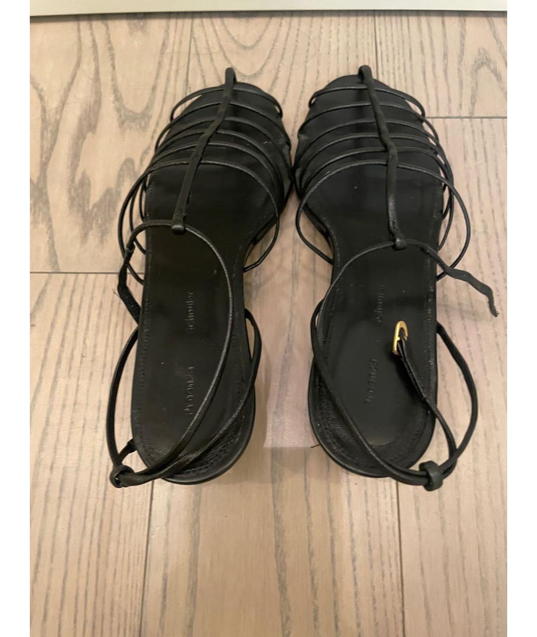 PROENZA SCHOULER Черные кожаные босоножки, фото 3