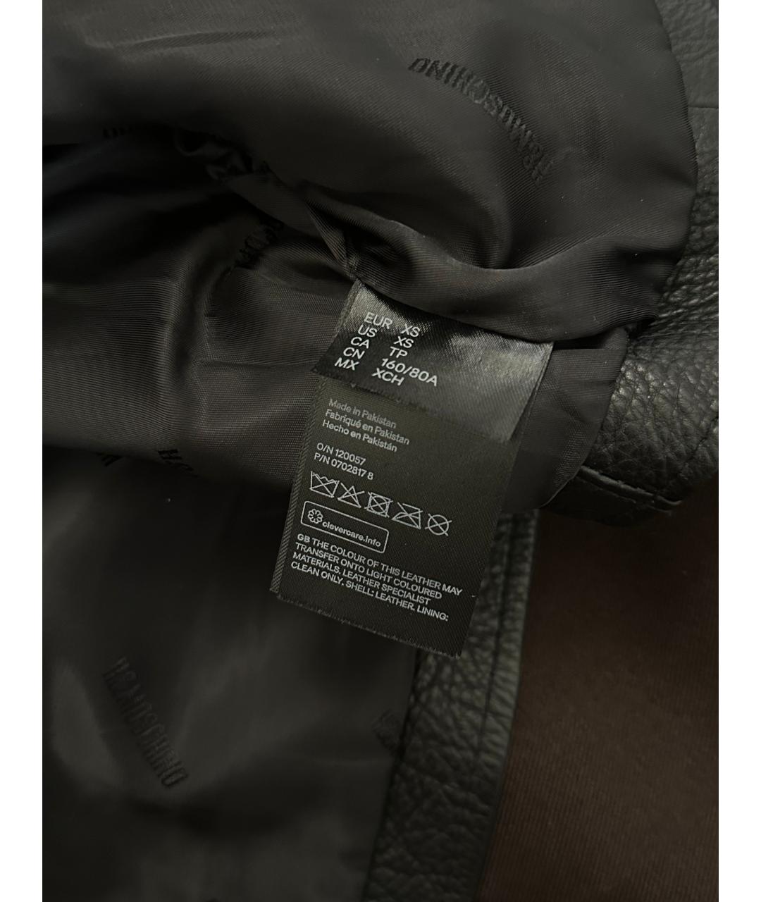MOSCHINO Черная кожаная куртка, фото 3