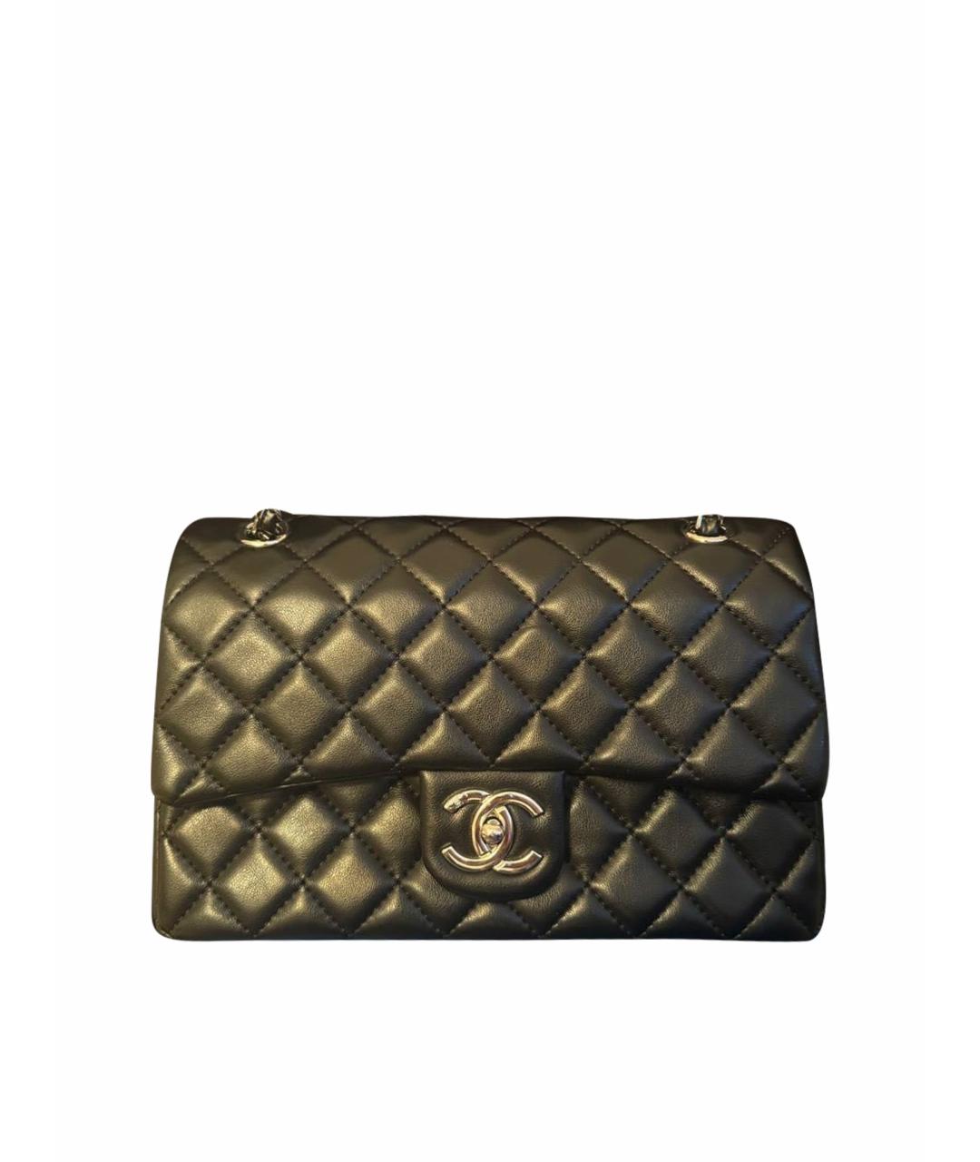CHANEL Черная кожаная сумка с короткими ручками, фото 1