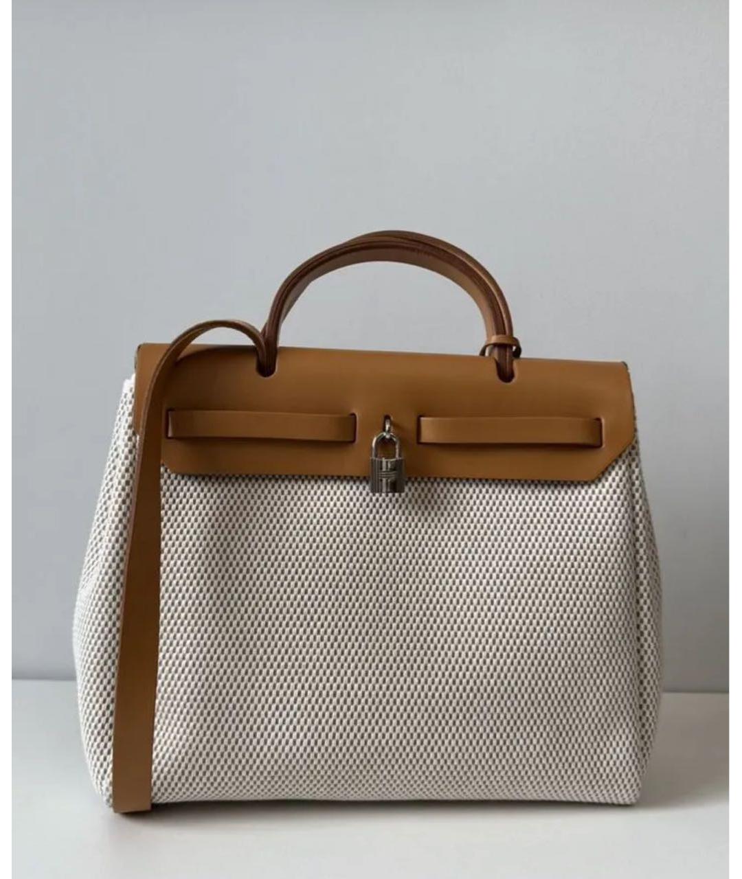 HERMES Коричневая кожаная сумка через плечо, фото 4