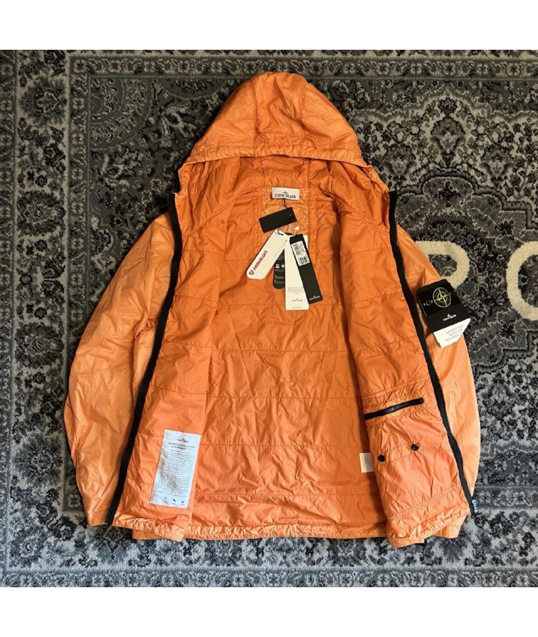 STONE ISLAND Оранжевая полиамидовая куртка, фото 2