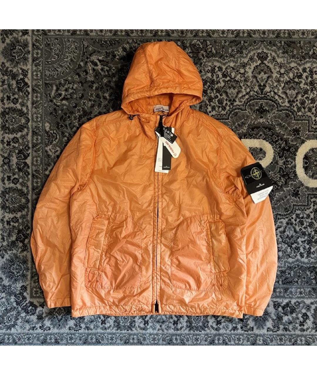 STONE ISLAND Оранжевая полиамидовая куртка, фото 6