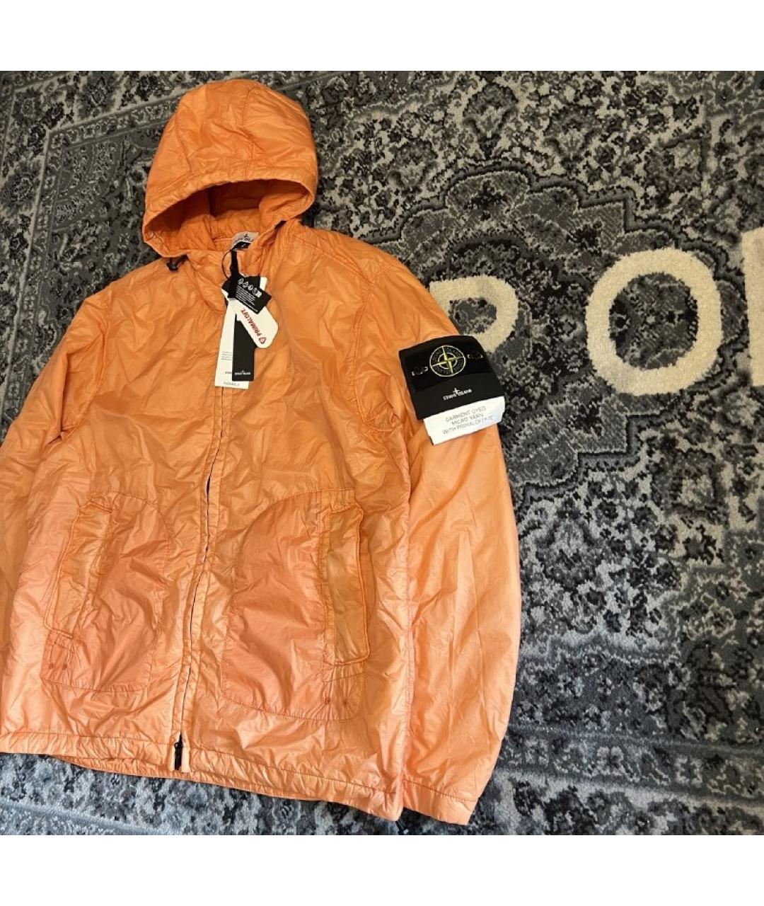STONE ISLAND Оранжевая полиамидовая куртка, фото 3