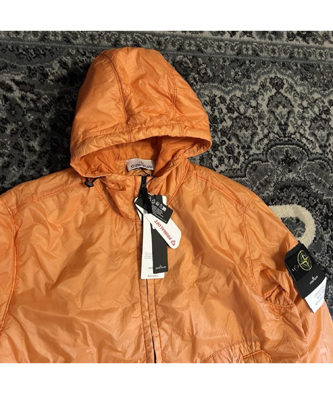 STONE ISLAND Оранжевая полиамидовая куртка, фото 4