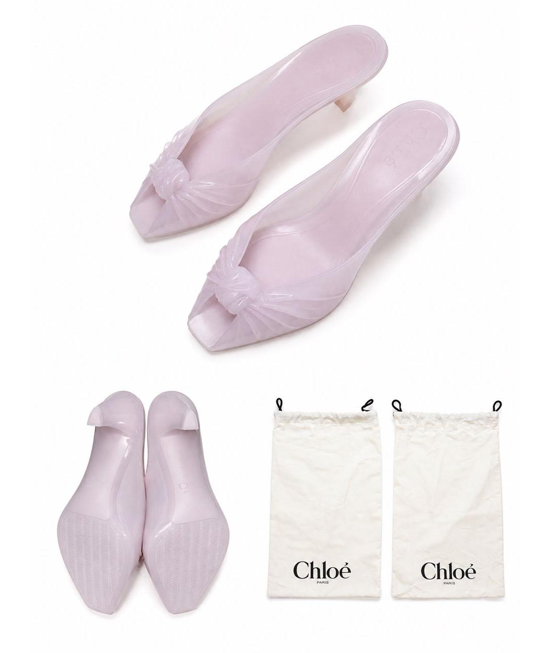 CHLOE Розовые мюли, фото 6