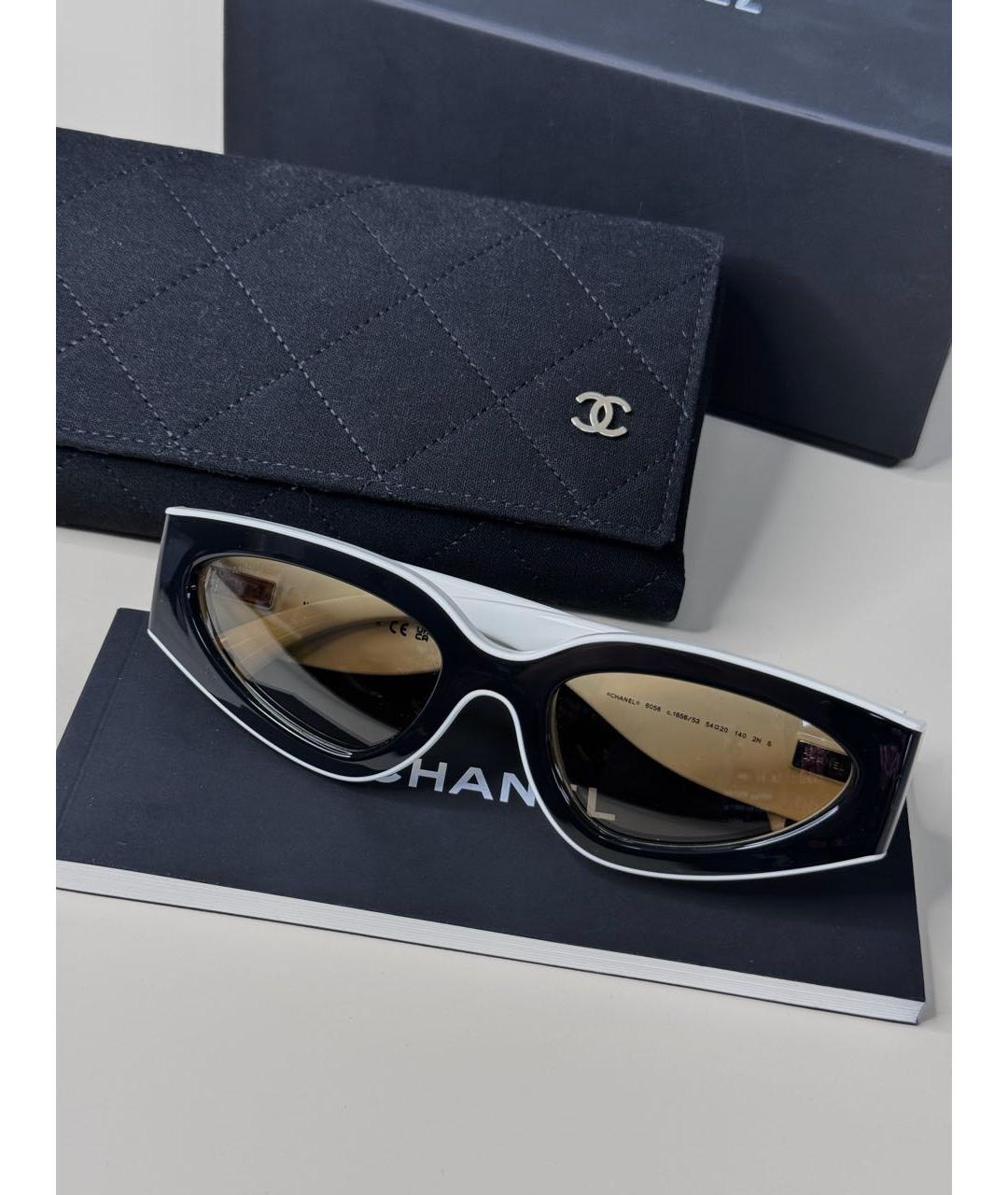 CHANEL Черные пластиковые солнцезащитные очки, фото 5