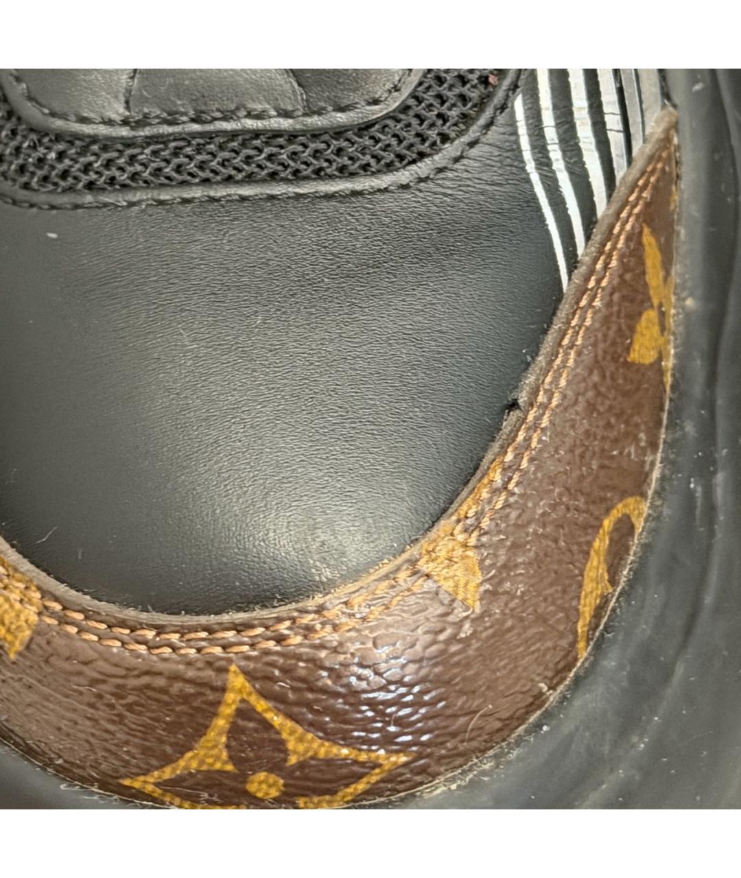 LOUIS VUITTON Черные кожаные кроссовки, фото 8