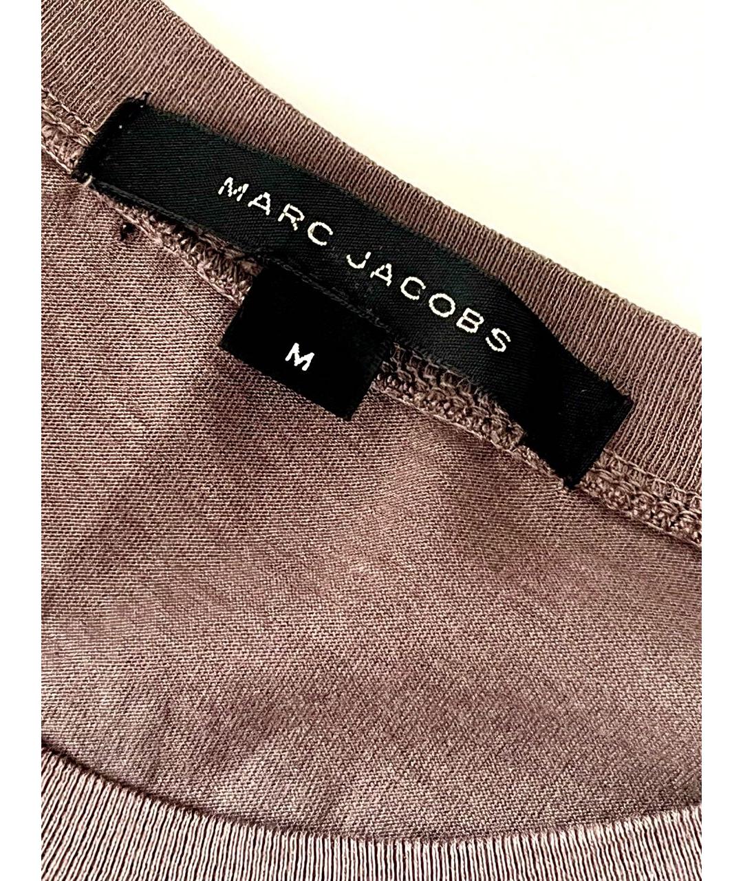 MARC JACOBS Хаки хлопковая футболка, фото 4