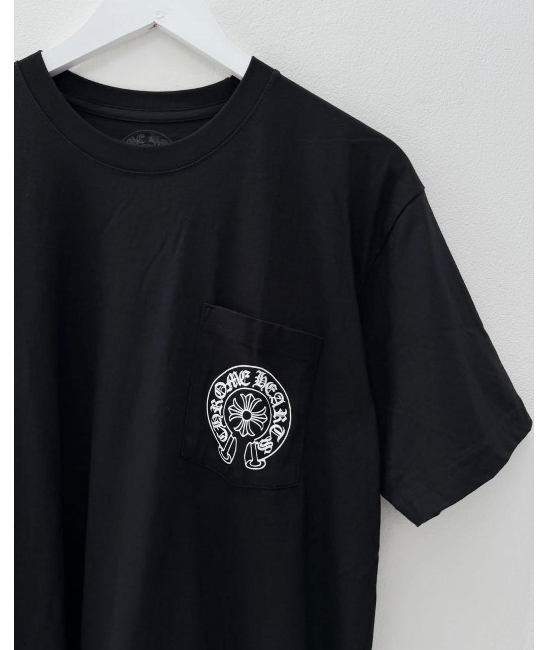 CHROME HEARTS Черная хлопковая футболка, фото 6