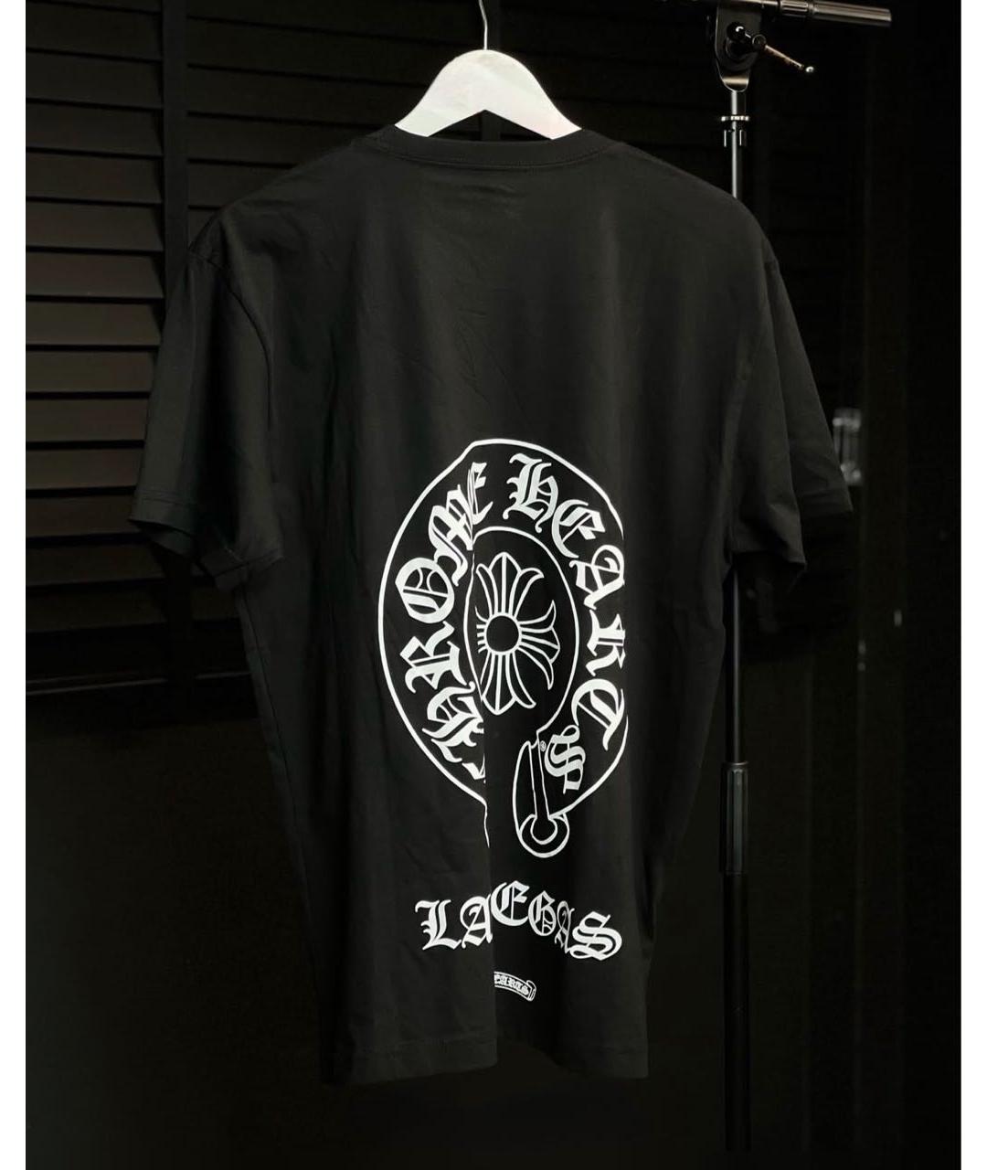 CHROME HEARTS Черная хлопковая футболка, фото 5