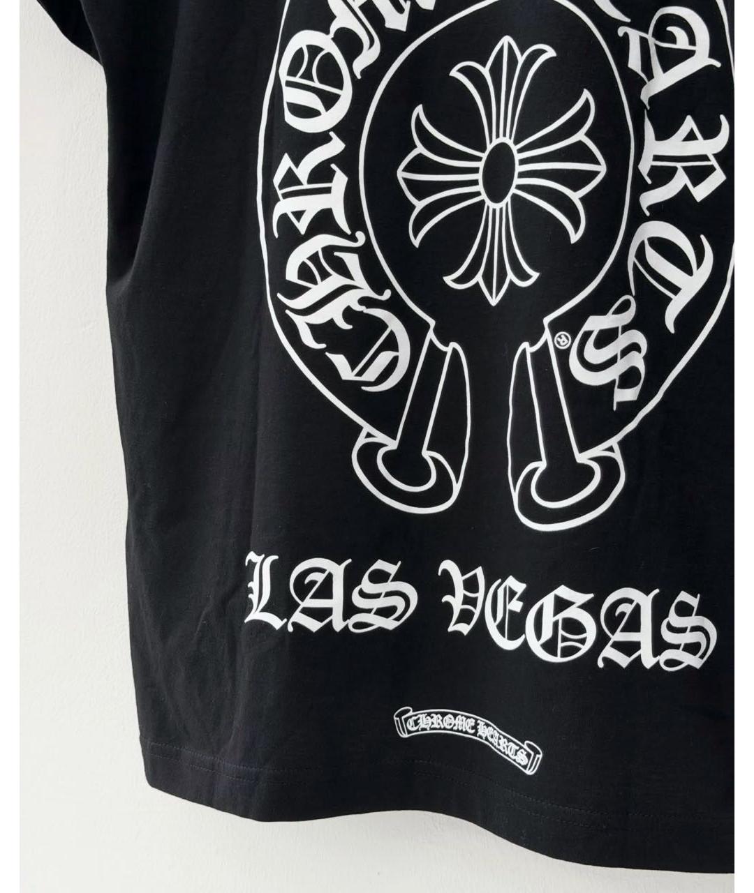 CHROME HEARTS Черная хлопковая футболка, фото 4