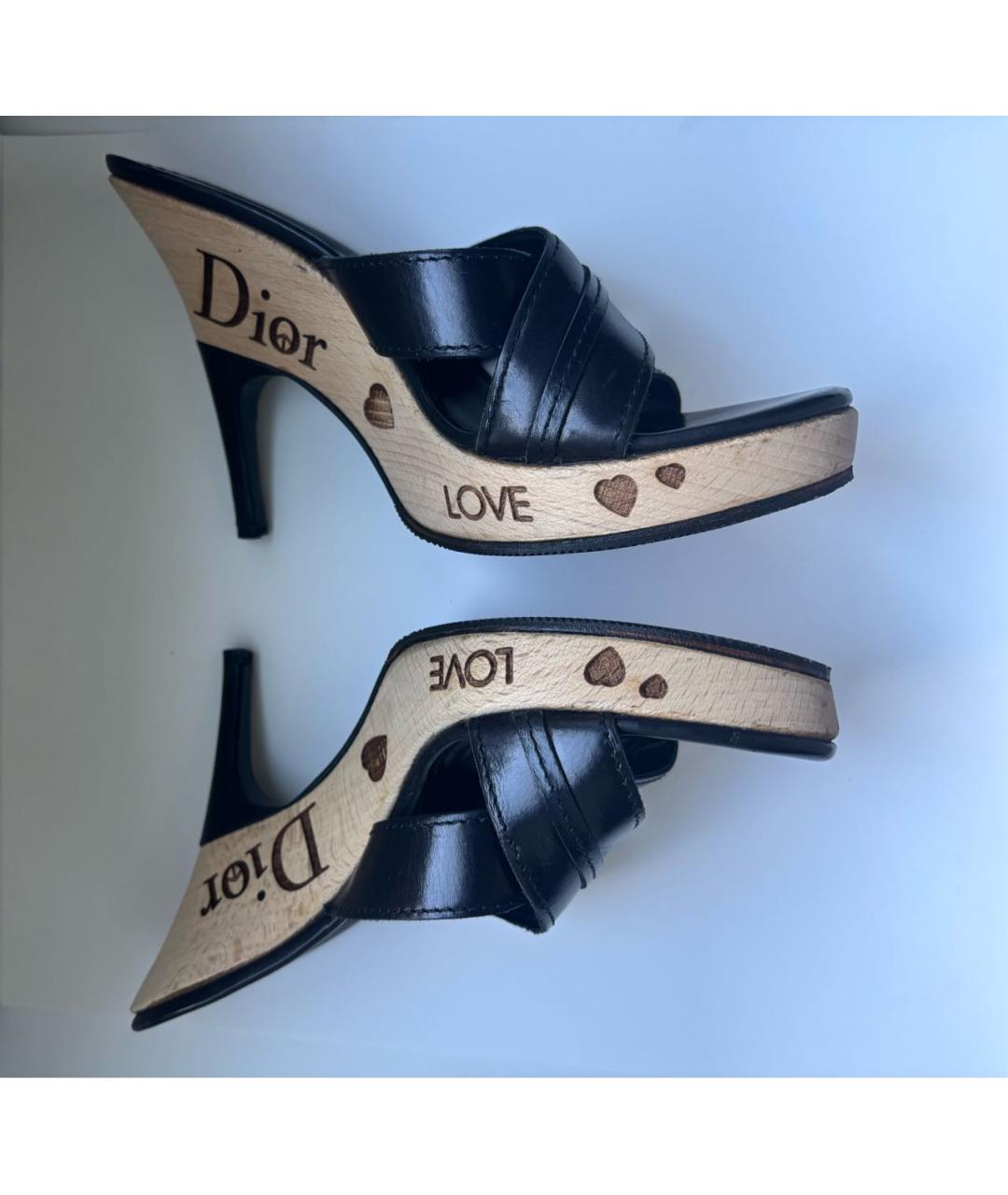 CHRISTIAN DIOR Черные сабо, фото 5