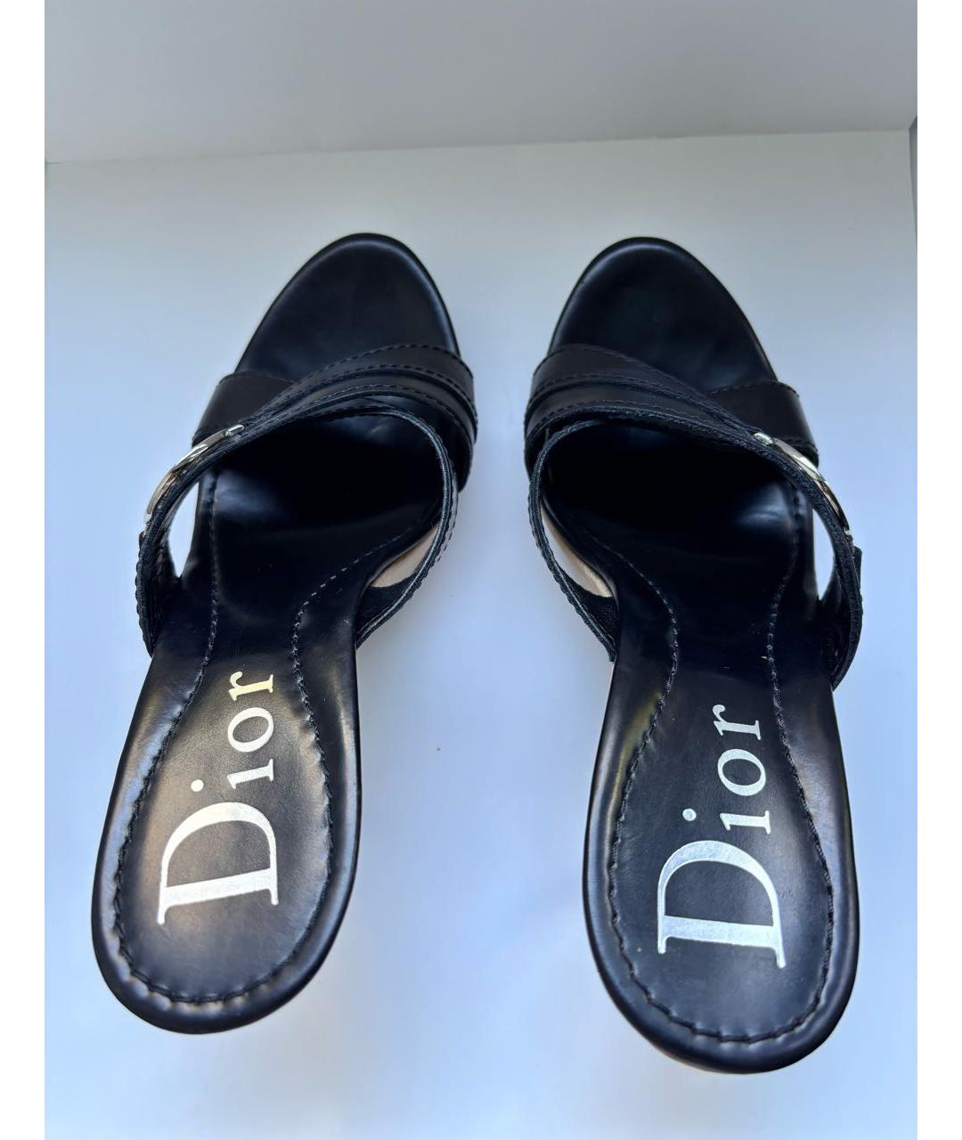 CHRISTIAN DIOR Черные сабо, фото 3