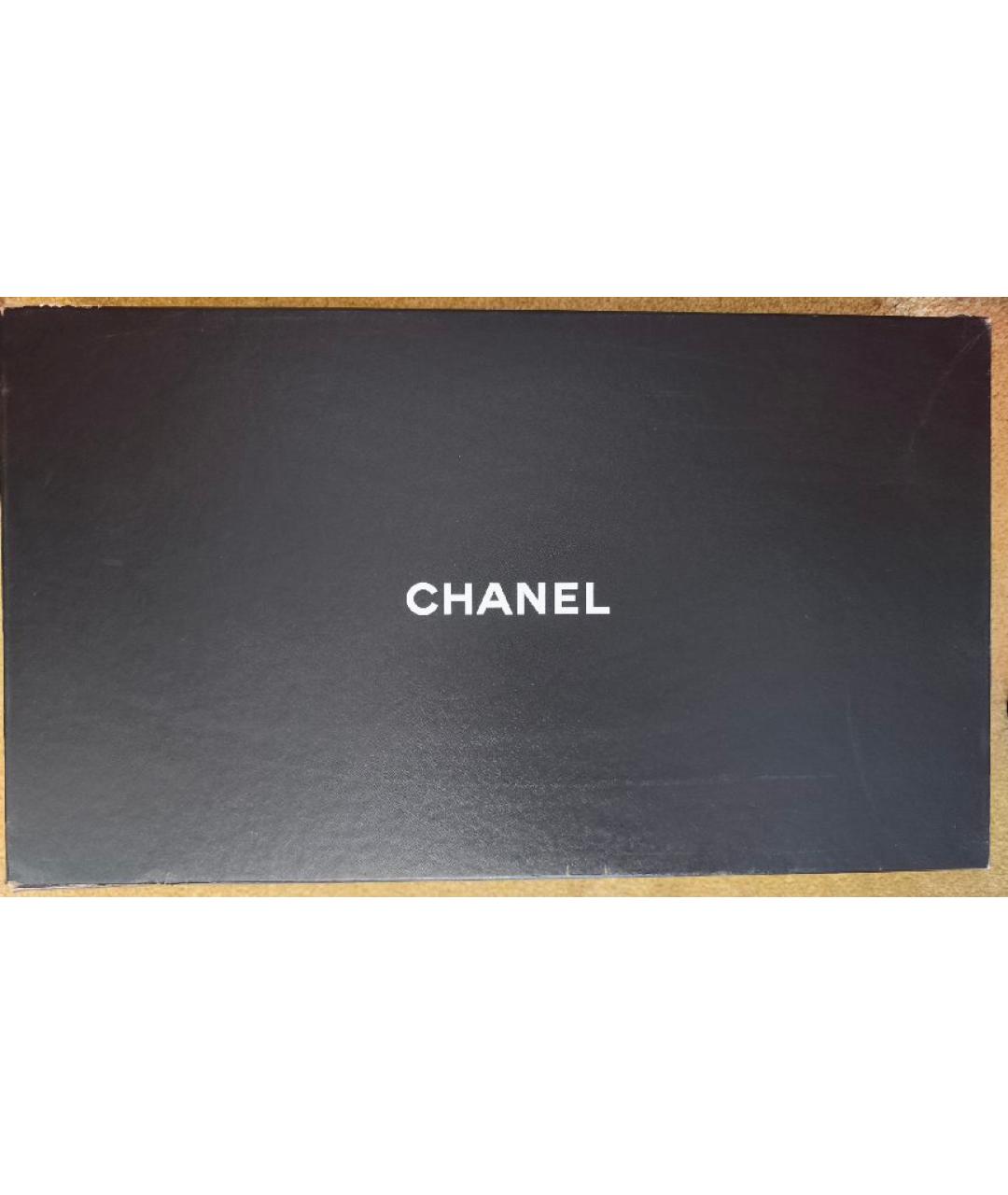 CHANEL Коричневые кожаные сапоги, фото 6