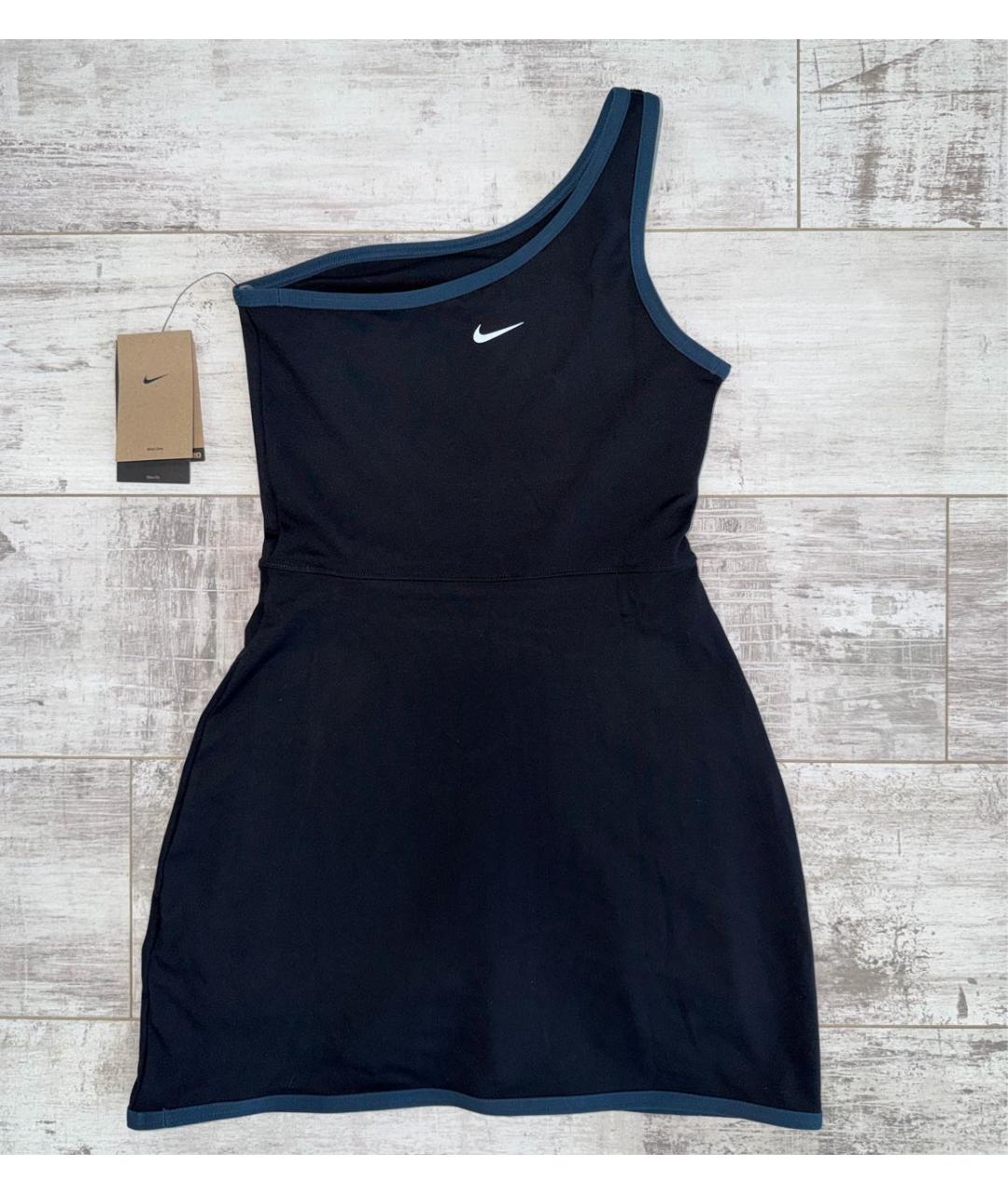NIKE Черное полиэстеровое повседневное платье, фото 8