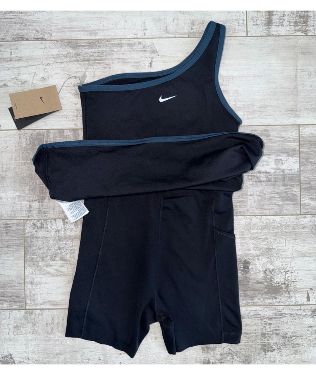 NIKE Черное полиэстеровое повседневное платье, фото 3