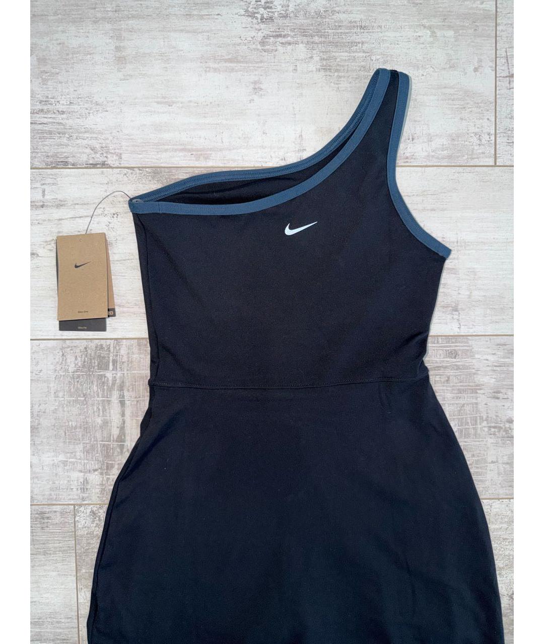 NIKE Черное полиэстеровое повседневное платье, фото 2