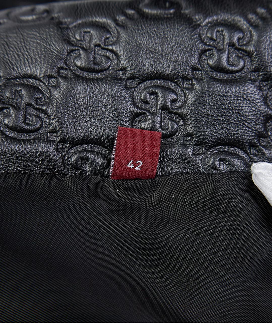 GUCCI Черная кожаная куртка, фото 4