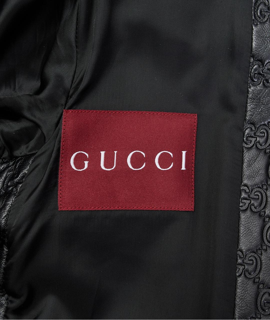 GUCCI Черная кожаная куртка, фото 3