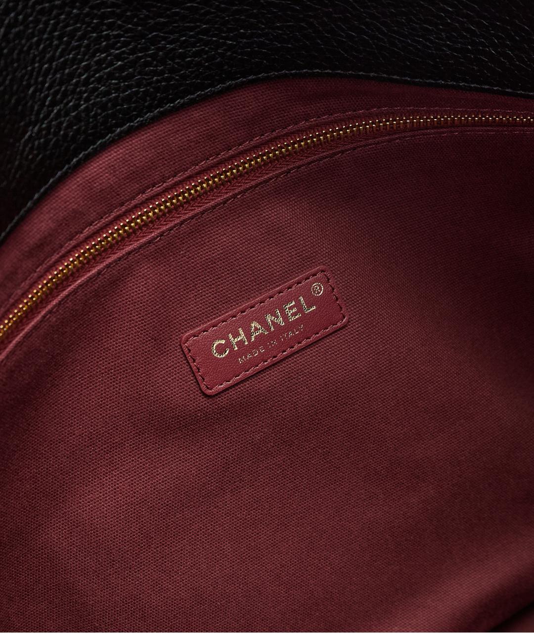 CHANEL Черная кожаная сумка тоут, фото 6