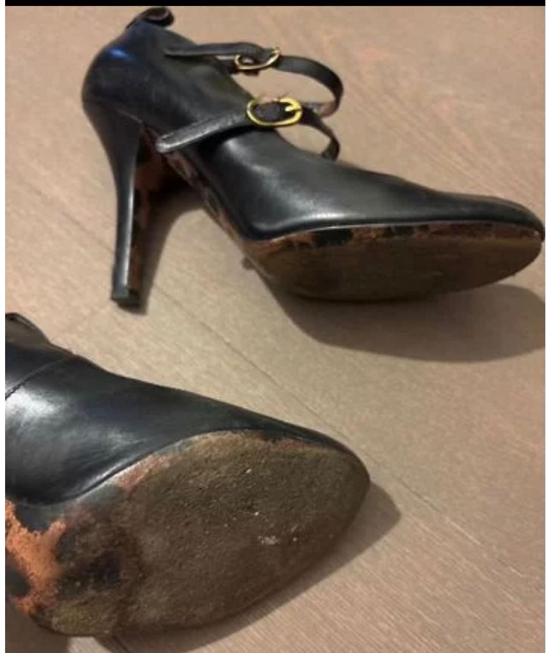 DOLCE&GABBANA Черные кожаные туфли, фото 4
