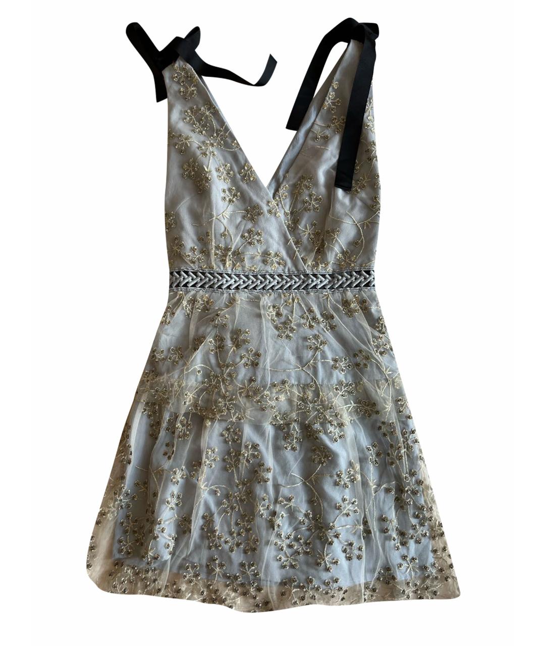 SELF-PORTRAIT Голубое полиэстеровое коктейльное платье, фото 1