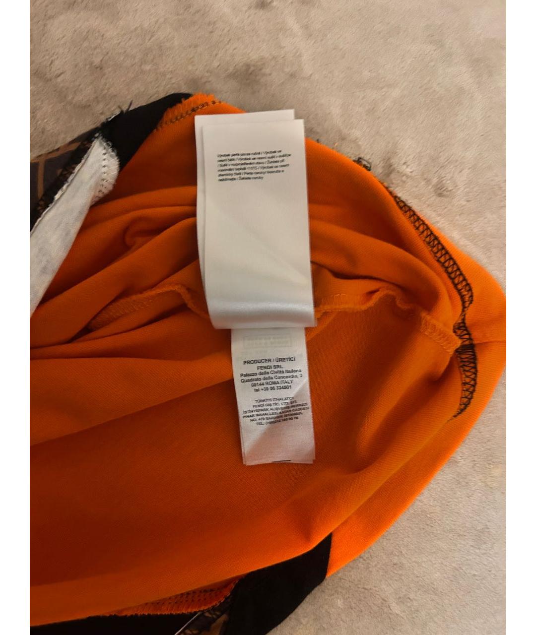 FENDI Оранжевая футболка, фото 7