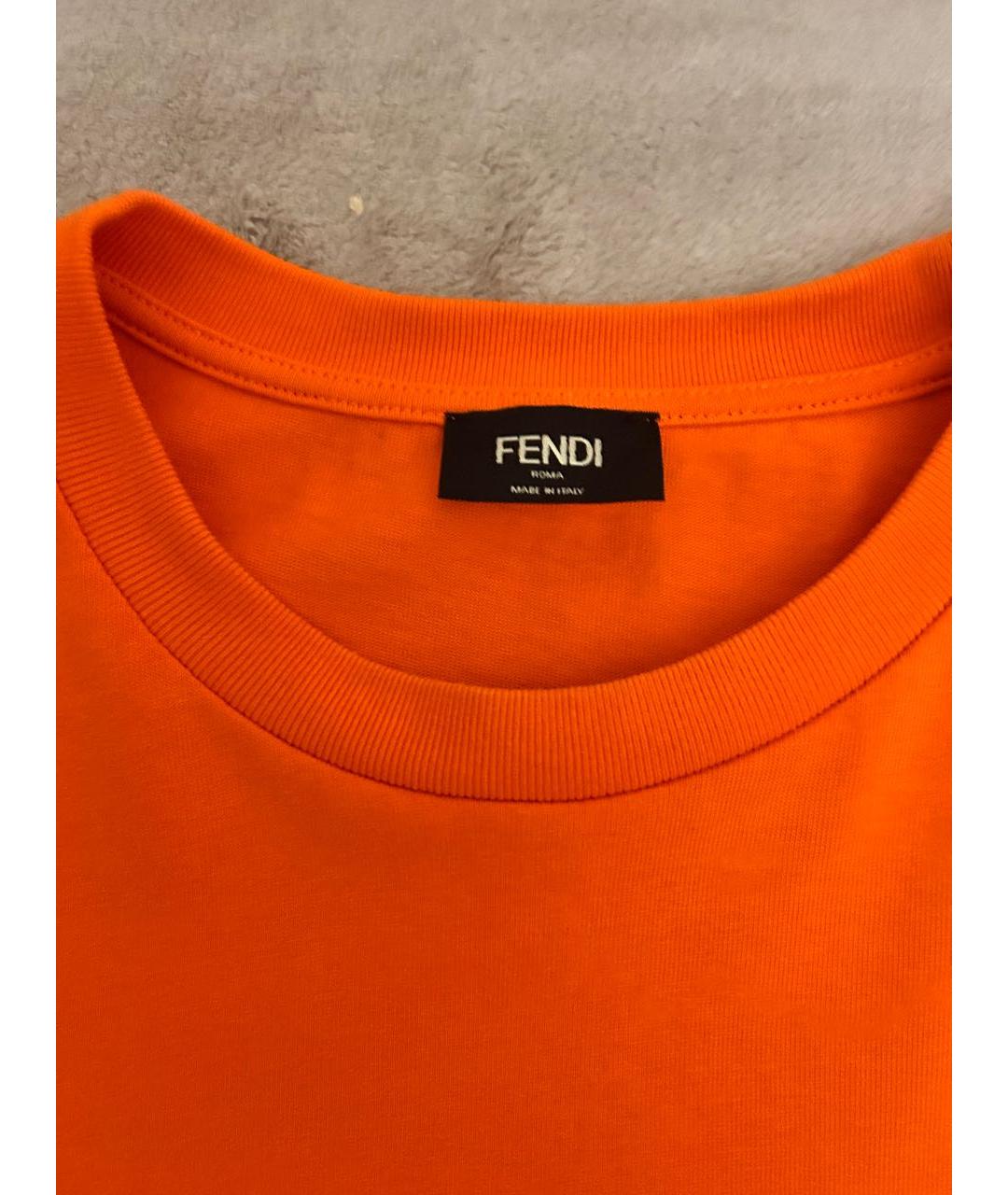 FENDI Оранжевая футболка, фото 3