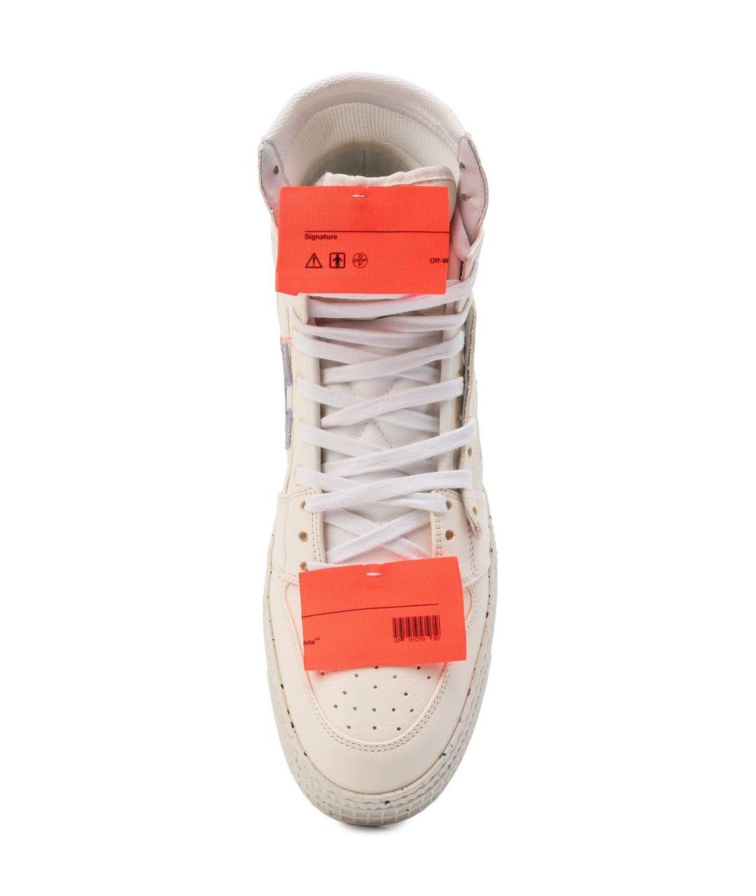 OFF-WHITE Белые кожаные кроссовки, фото 3