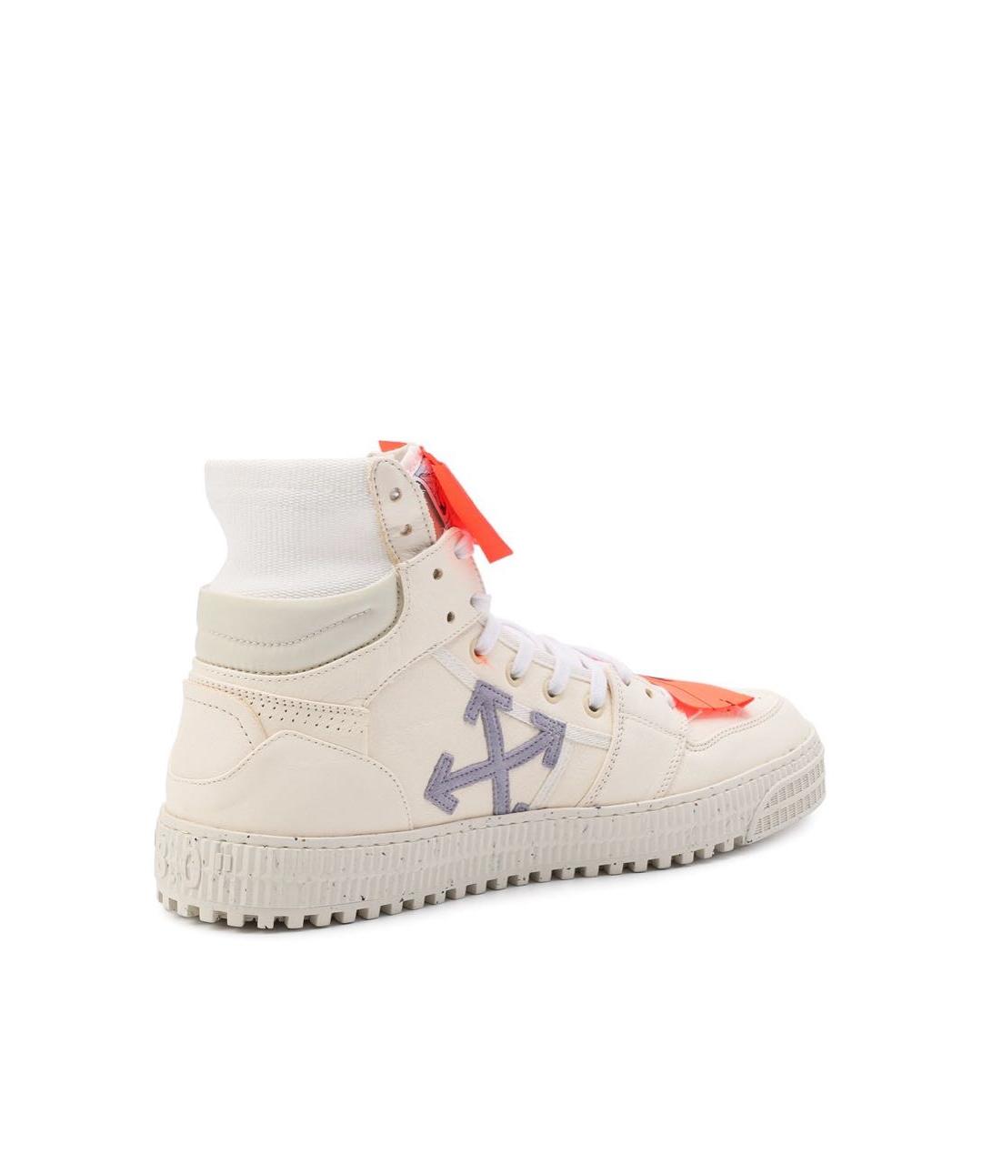 OFF-WHITE Белые кожаные кроссовки, фото 2