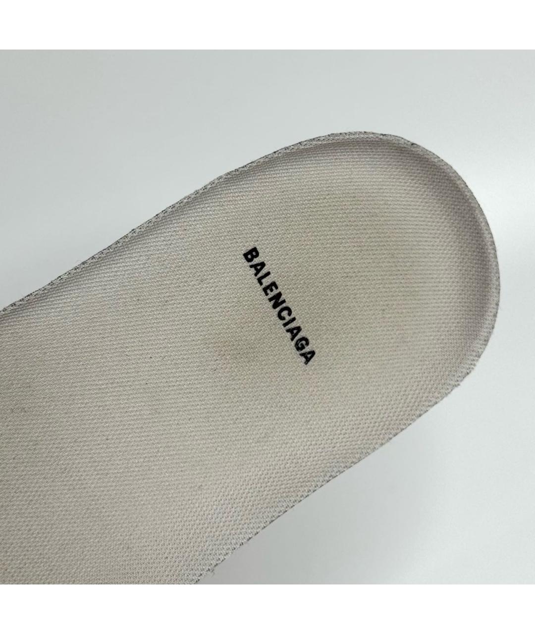 BALENCIAGA Серые текстильные низкие кроссовки / кеды, фото 6