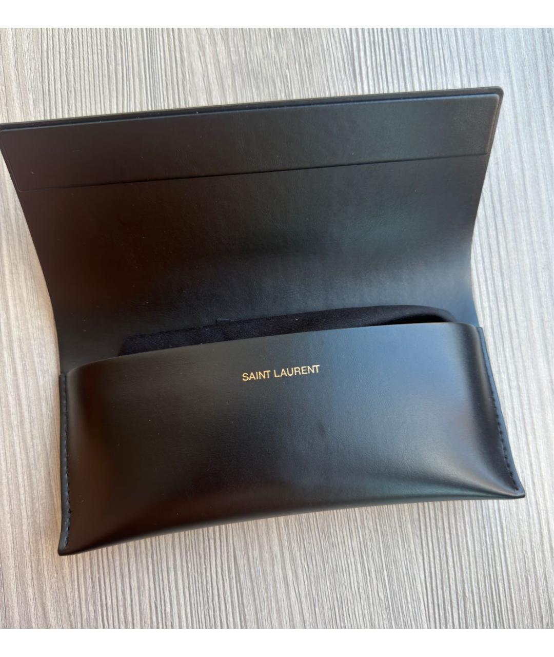 SAINT LAURENT Черные пластиковые солнцезащитные очки, фото 4