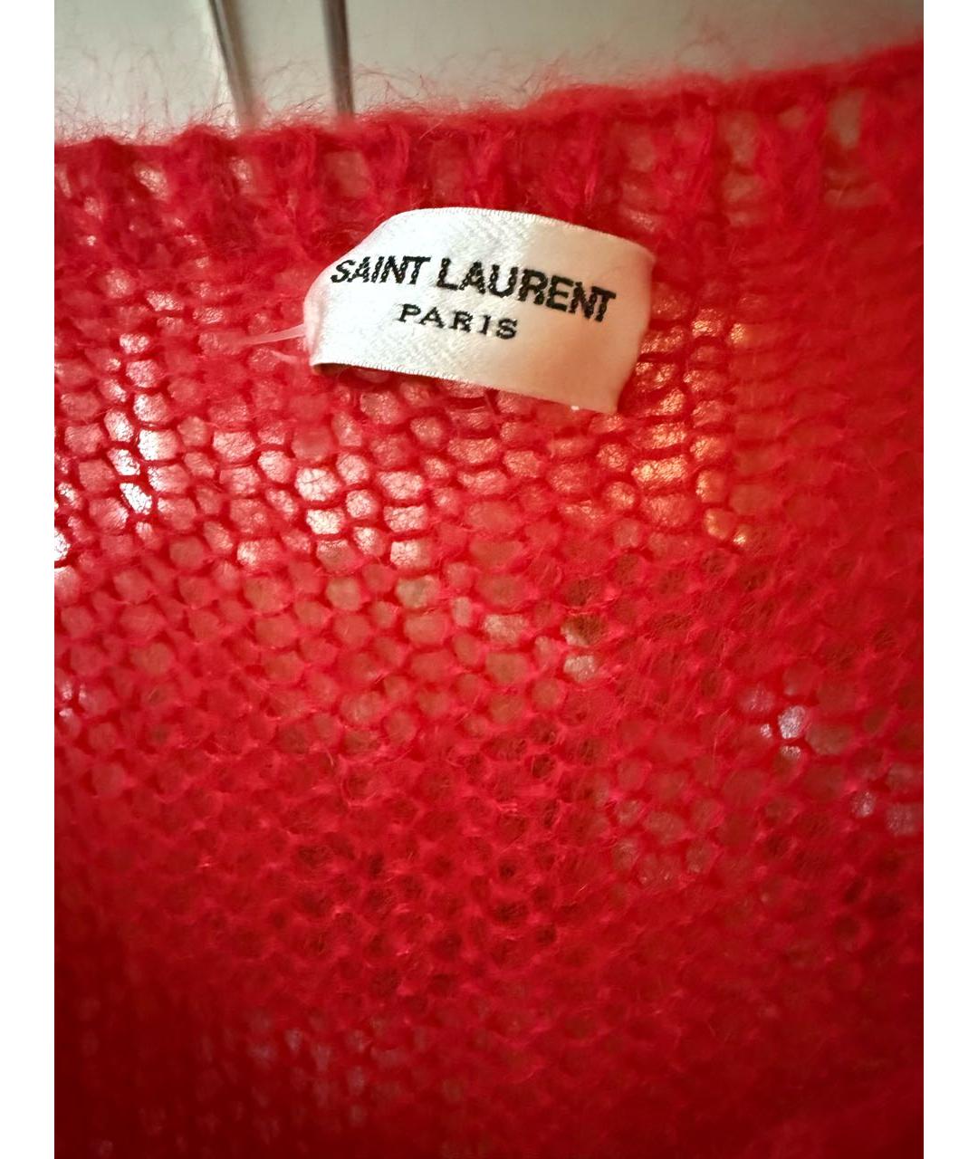 SAINT LAURENT Красный шерстяной джемпер / свитер, фото 3