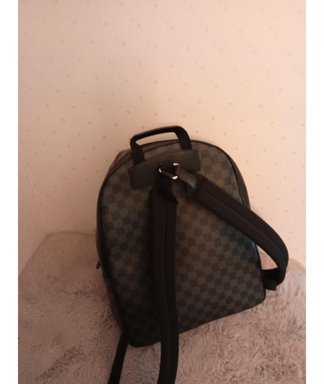 LOUIS VUITTON Черный кожаный рюкзак, фото 2