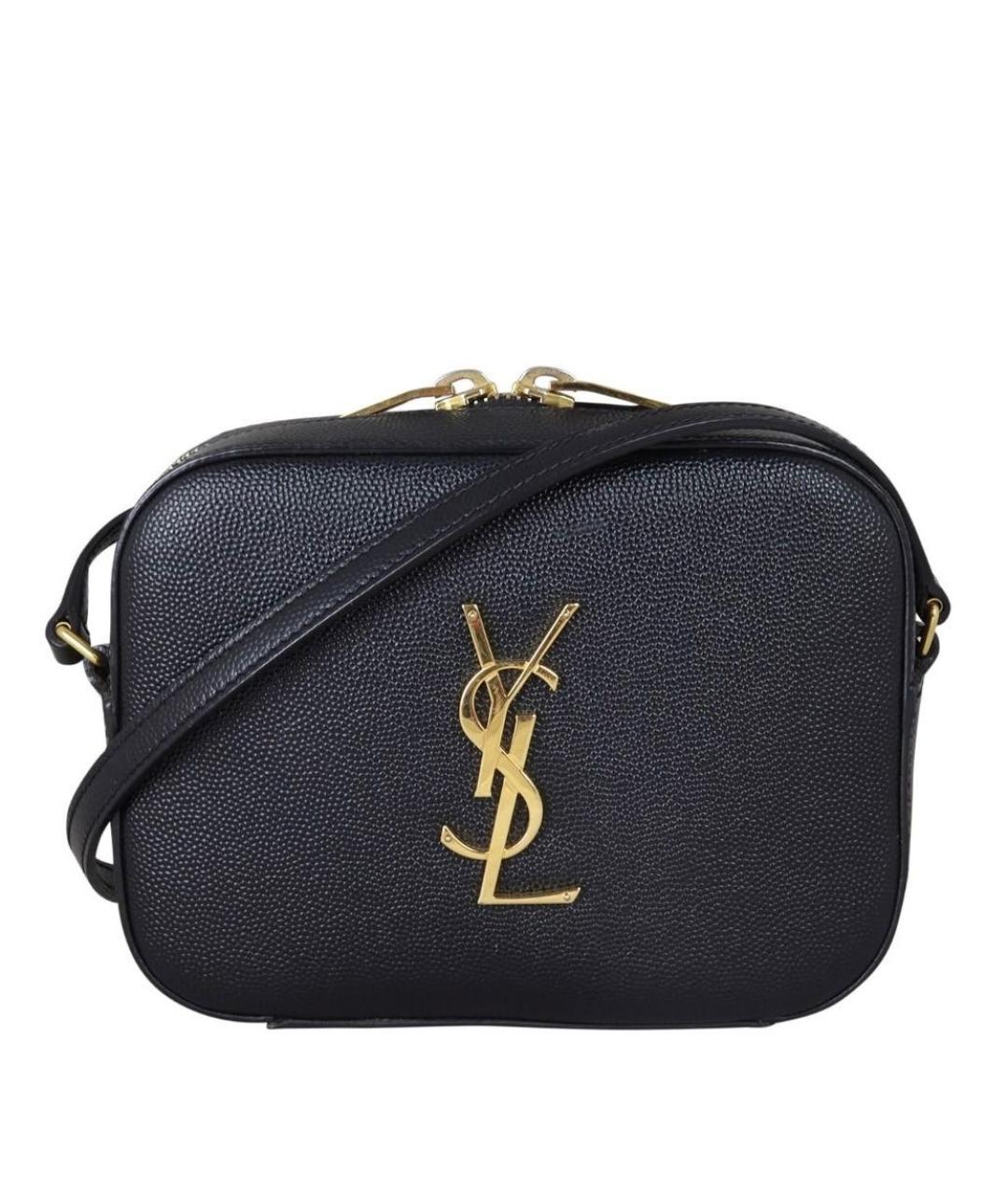 SAINT LAURENT Черная кожаная сумка через плечо, фото 9