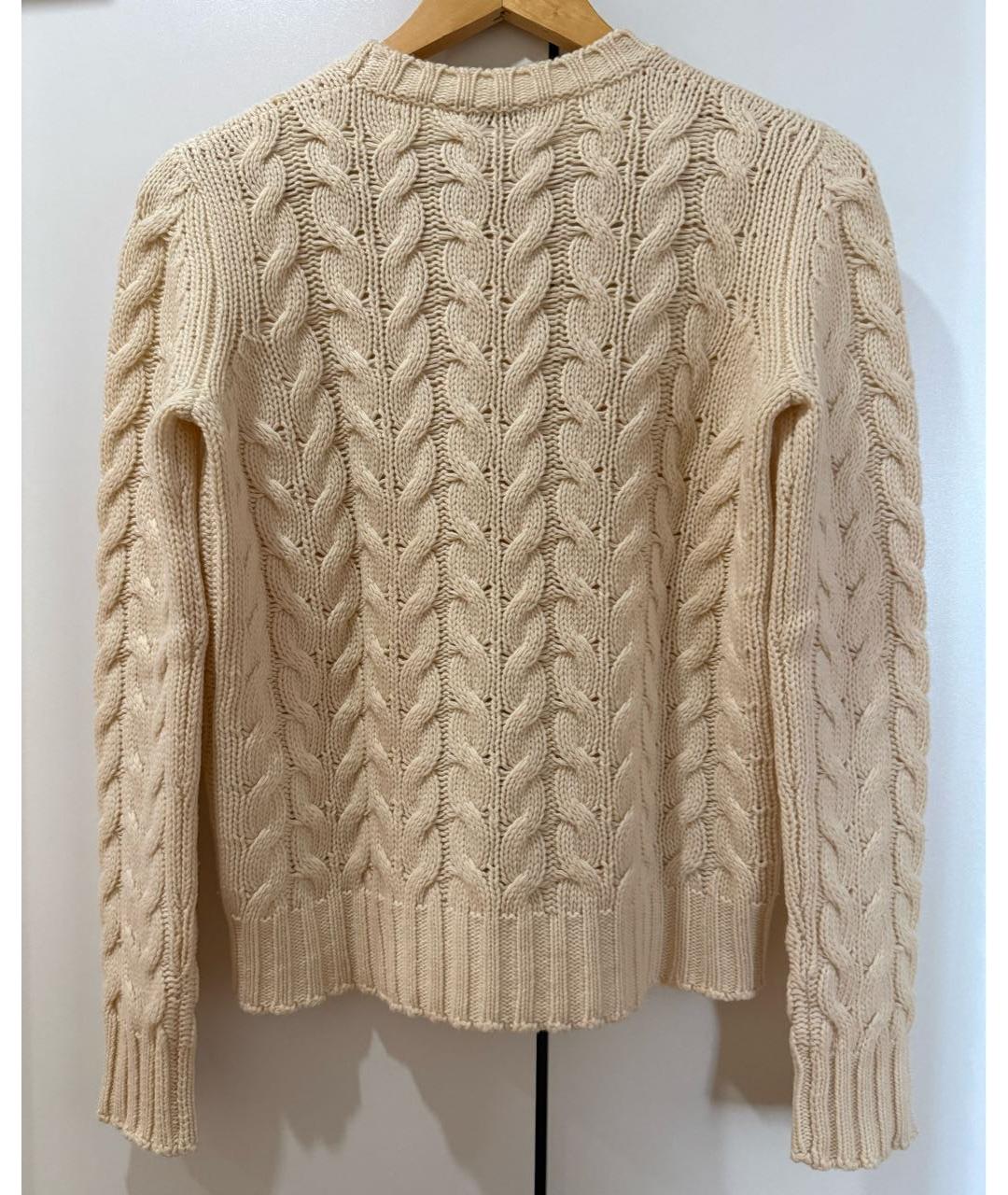 MAX MARA Бежевый шерстяной джемпер / свитер, фото 2