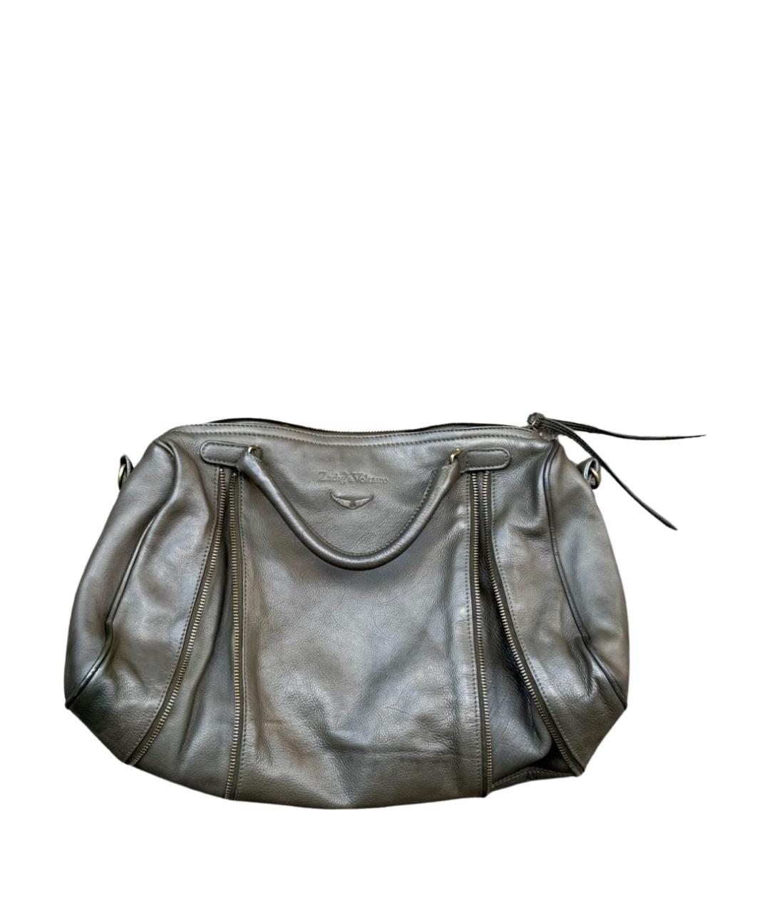 ZADIG & VOLTAIRE Хаки кожаная сумка тоут, фото 1