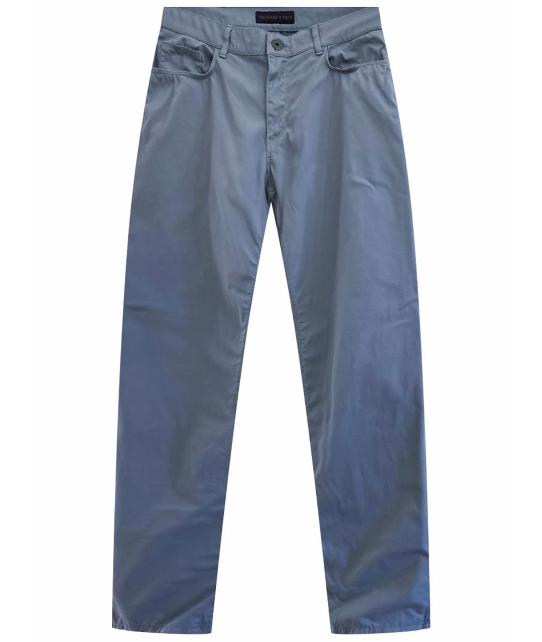 TRUSSARDI JEANS Серые хлопковые повседневные брюки, фото 1