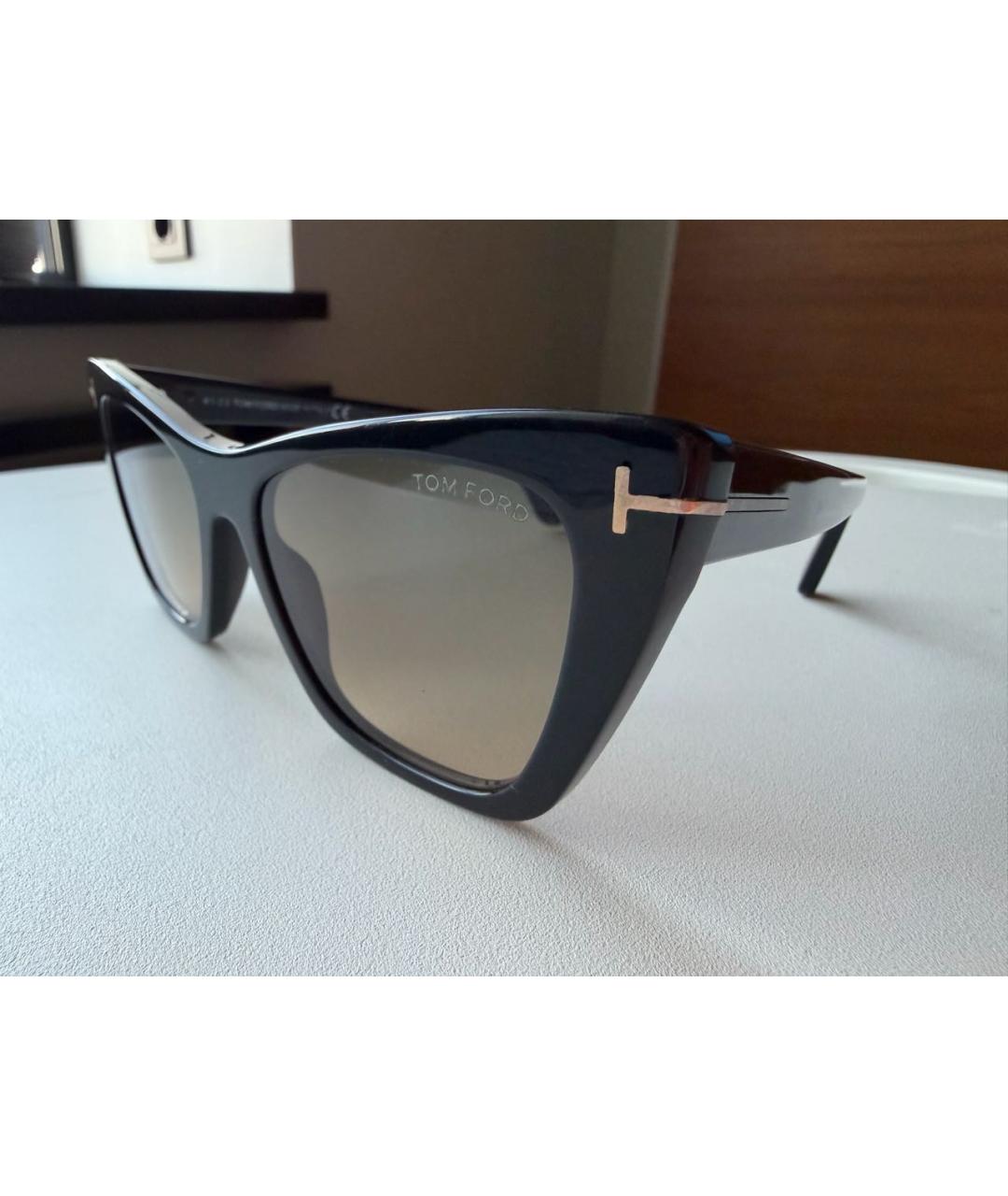 TOM FORD Черные пластиковые солнцезащитные очки, фото 3