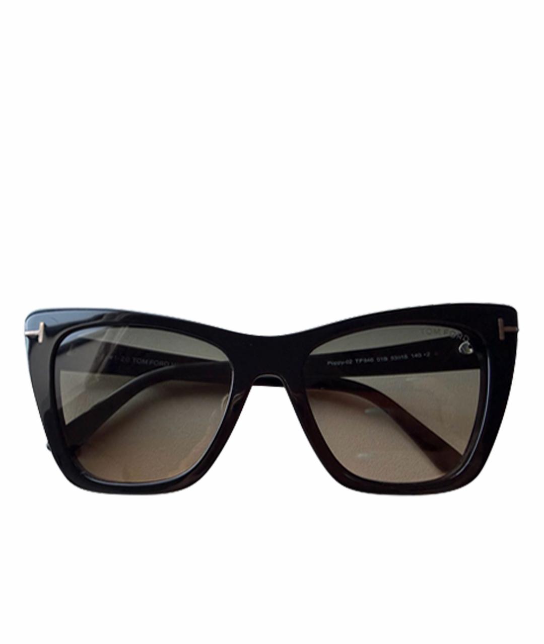 TOM FORD Черные пластиковые солнцезащитные очки, фото 9
