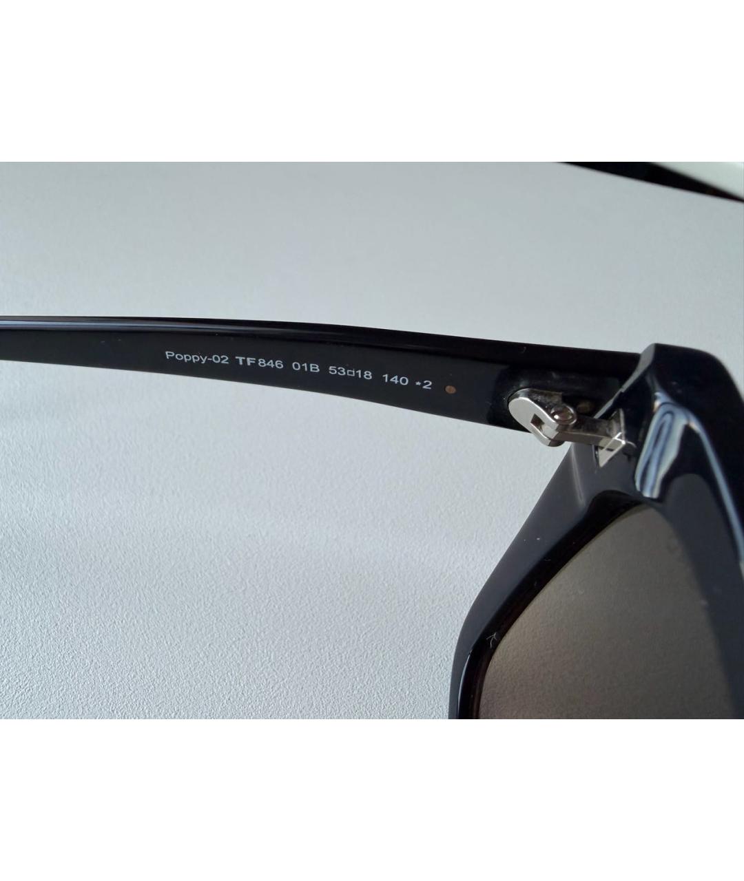 TOM FORD Черные пластиковые солнцезащитные очки, фото 5