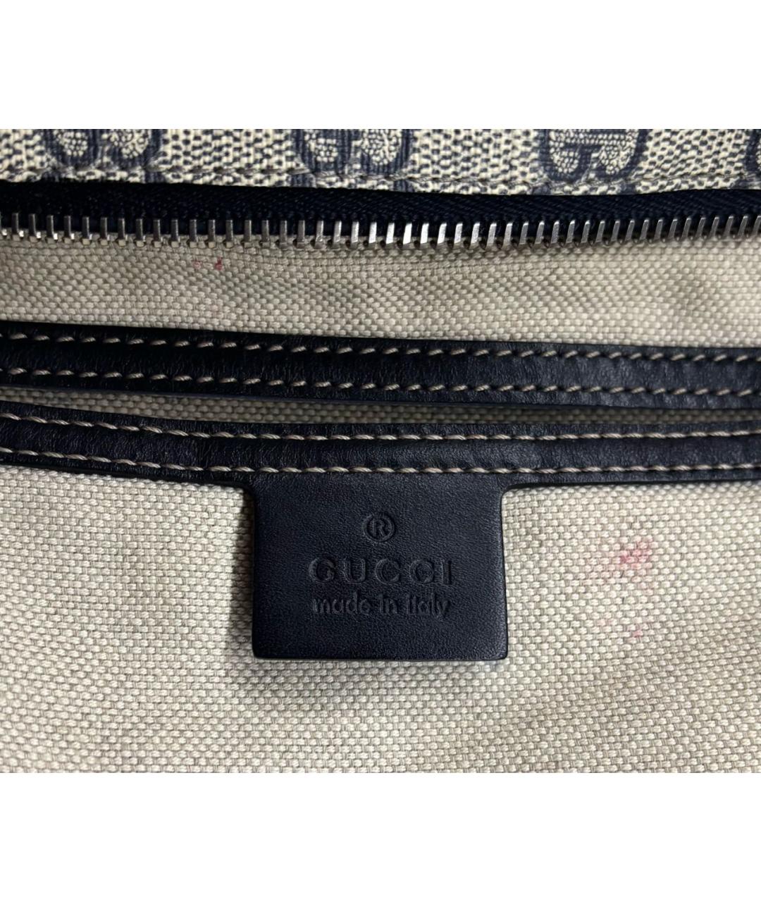 GUCCI Бежевая сумка на плечо из канвы, фото 6