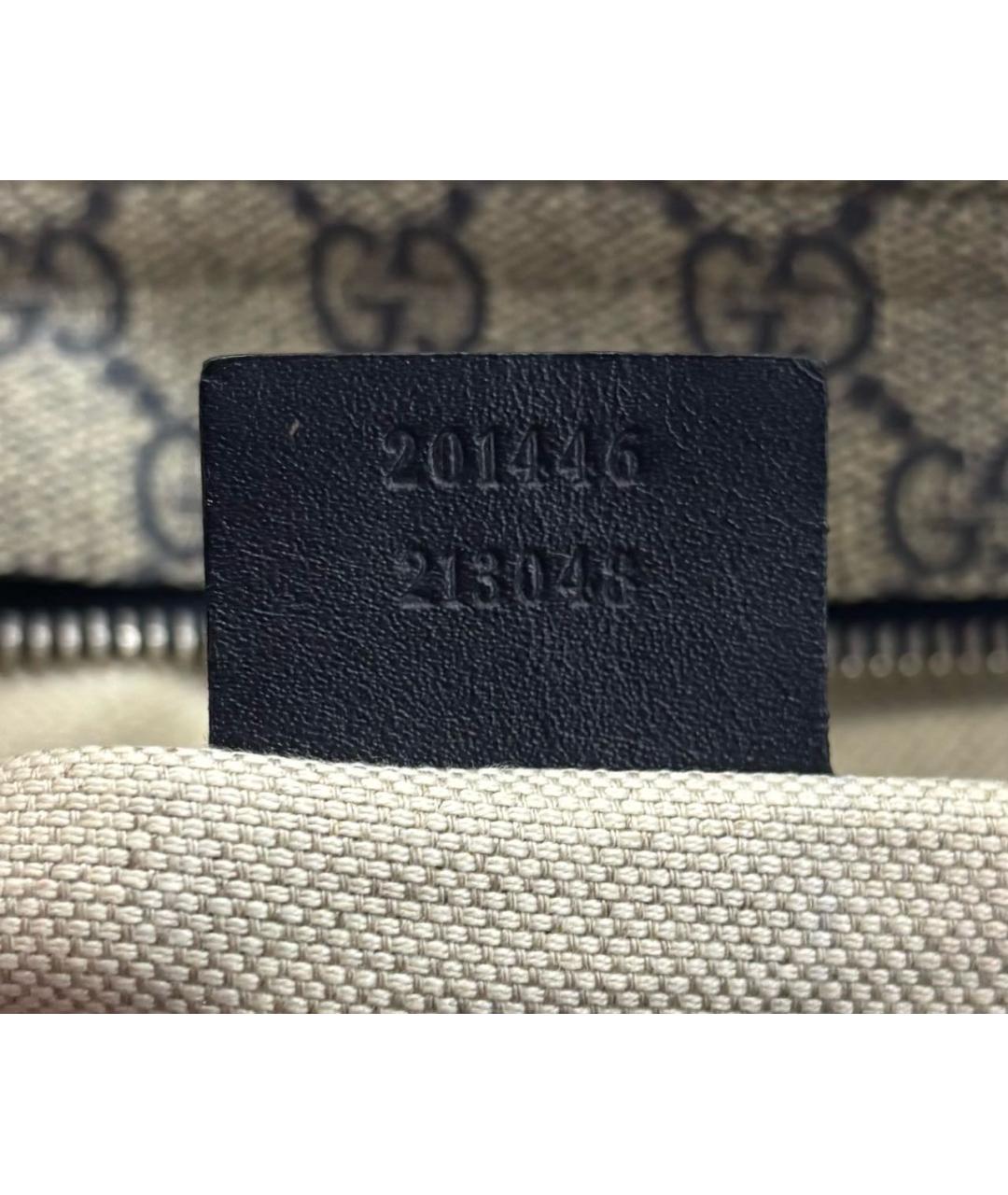 GUCCI Бежевая сумка на плечо из канвы, фото 7
