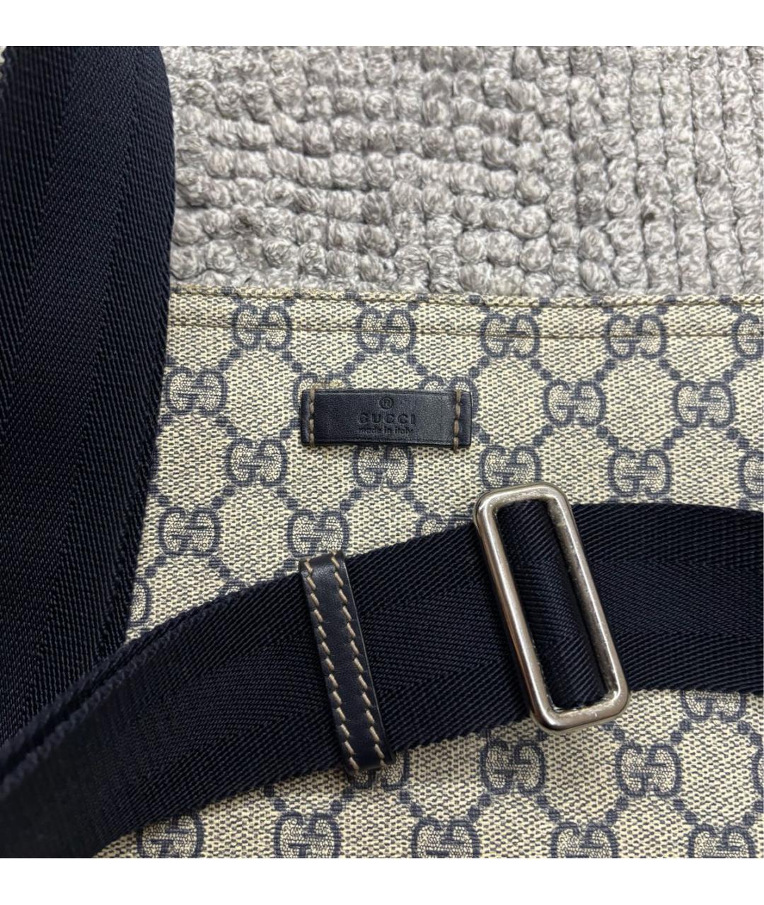 GUCCI Бежевая сумка на плечо из канвы, фото 5
