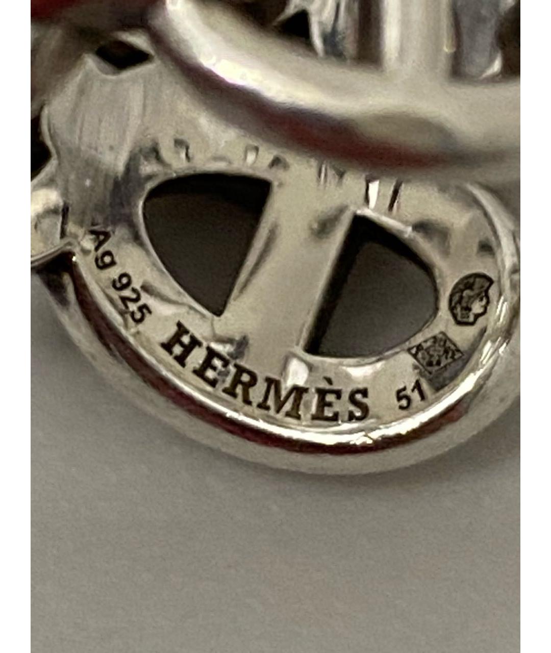HERMES Серебряное серебряное кольцо, фото 4